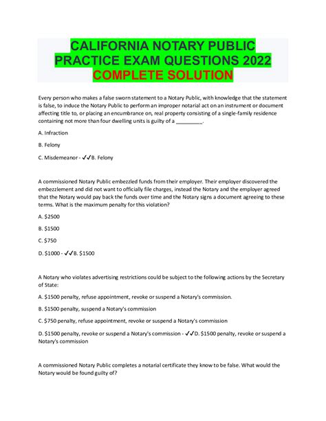 practice exam for notary public